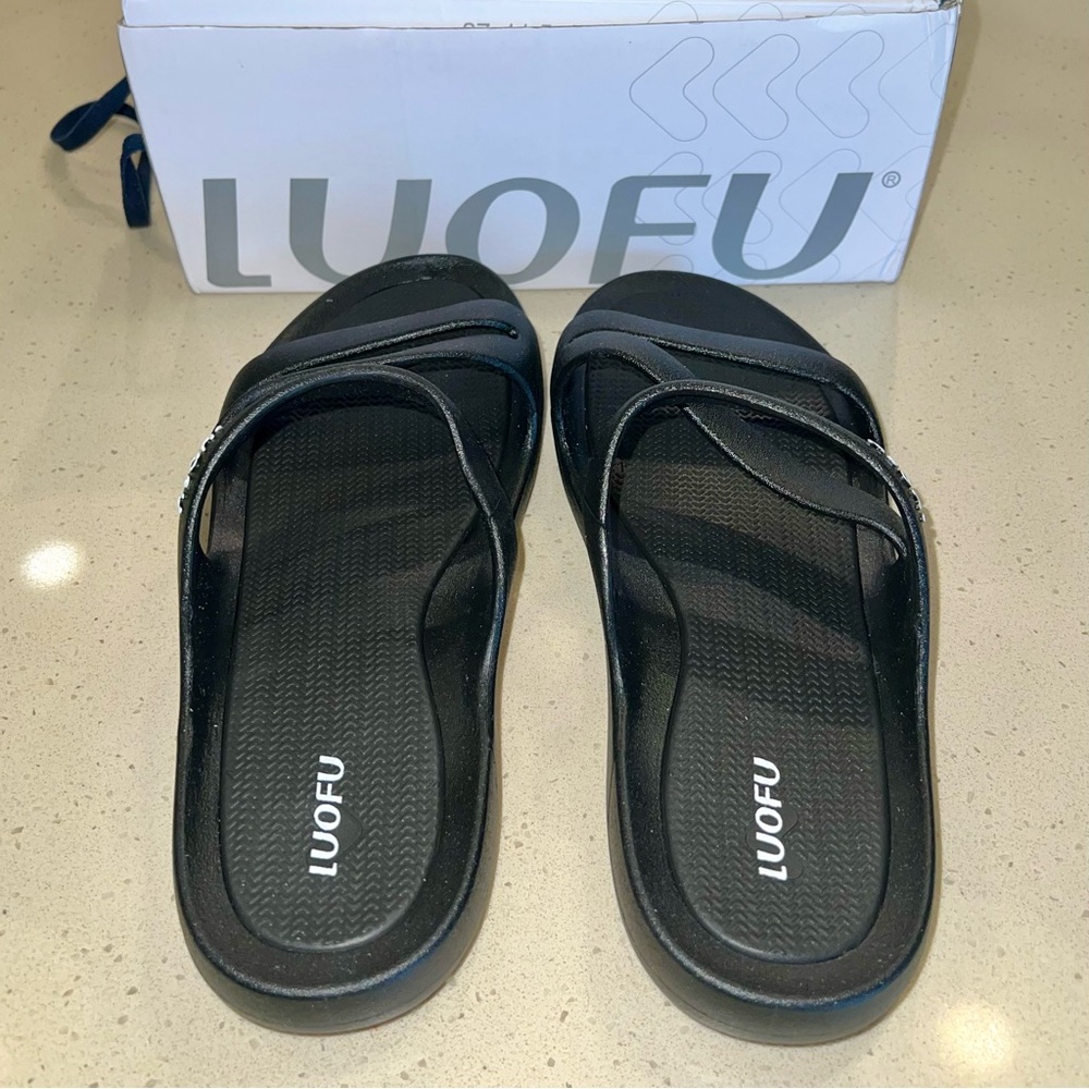 Women's Black Sandals Size 9.5 NWT - Picture 3 of 5